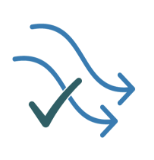 Wind direction icon, blue