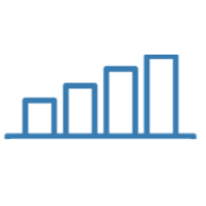 Blue graph icon