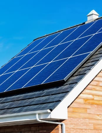 Solar panels on a roof